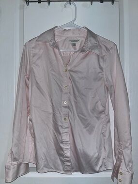 Banana Republic Light Pink Button-Up Shirt Jacket